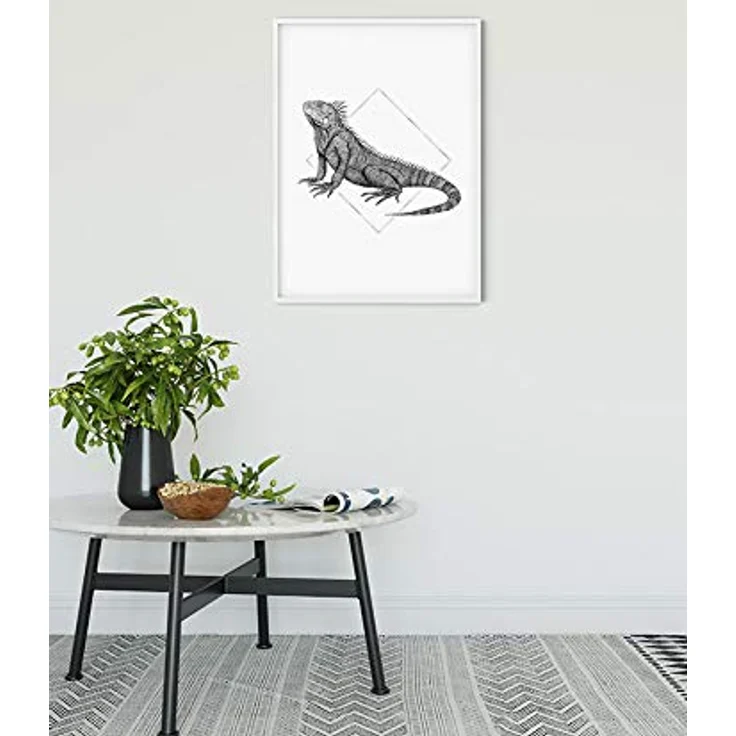 Komar Iguana White Wandbild, Poster 30 x 40 cm, fotorealistischer Kunstdruck auf Premium-Poster Fotopapier, ohne Rahmen, für Wohnzimmer und Schlafzimmer – Bild 2