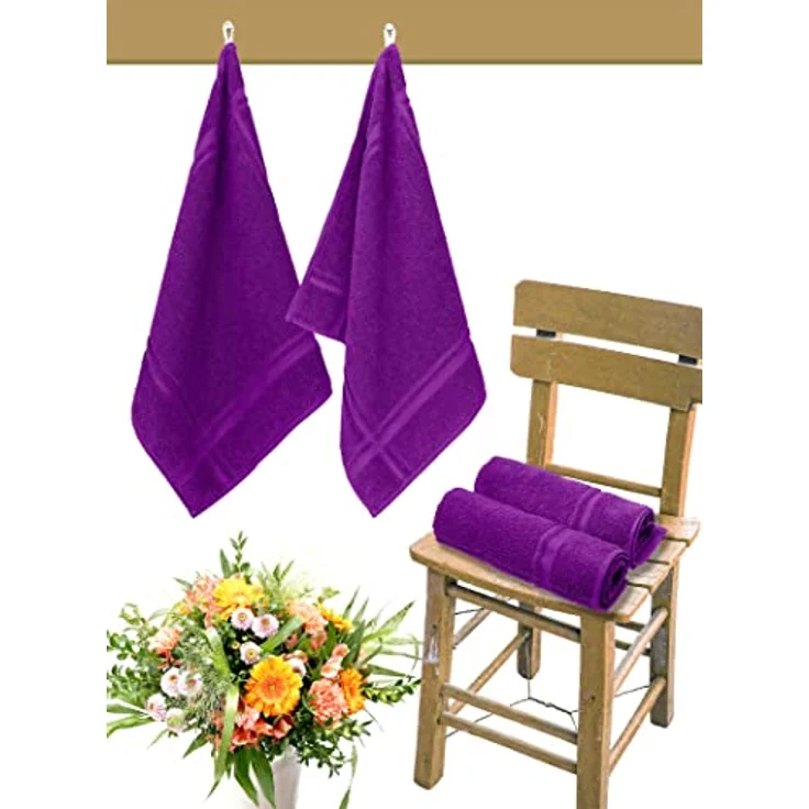 Lashuma Geschirrtuch - Premium, (Spar - Set, 4-tlg, 4er Frottee Küchenhandtücher 50x50 cm), aus 100% Baumwolle, extra saugstarkt und langlebig – Bild 9
