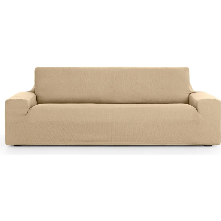 ECOMMERC3 Universal und vielseitiger 3-Sitzer-Sofabezug in Beige, einfach anzubringen, Schutz für Rückenlehne, Sitz und Armlehnen