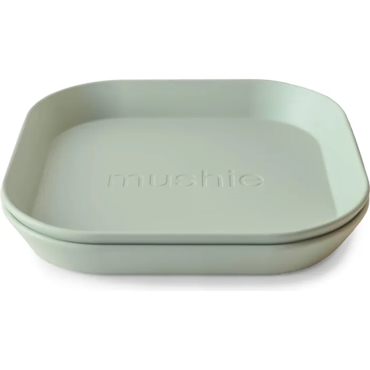 Mushie Mushie - 2 Square Sage plates