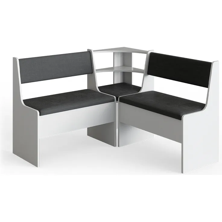 Eckbankgruppe Roman Weiß 120 x 120 cm Ohne Tisch Vicco