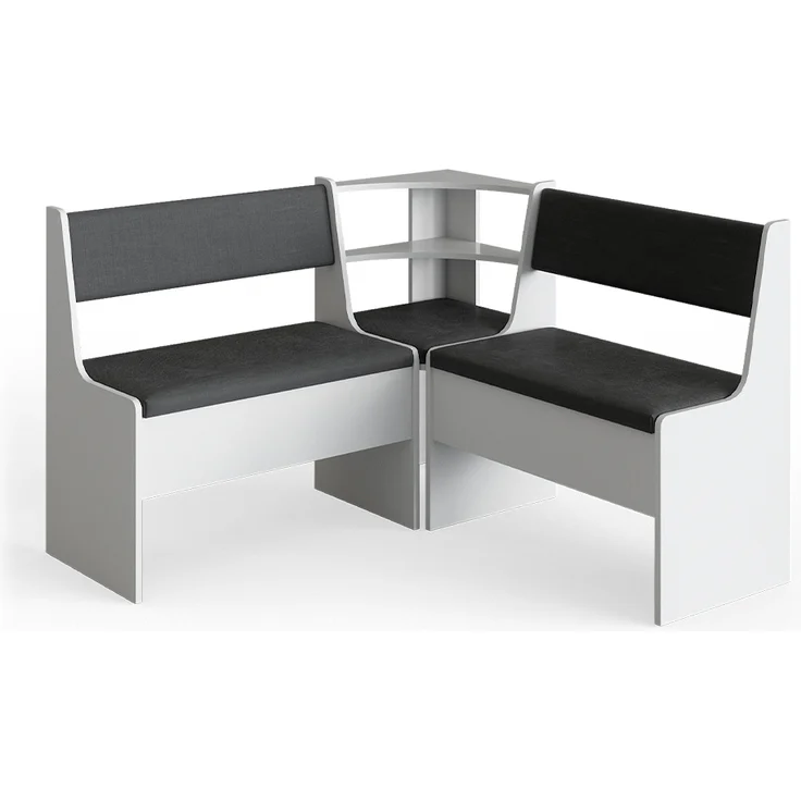 Eckbankgruppe Roman Weiß 120 x 120 cm Ohne Tisch Vicco – Bild 1