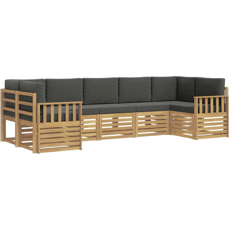 vidaXL Outdoor-Sofagarnitur 6 stk. 7-Sitzer Weiß und Anthrazit 3392427 – Bild 2