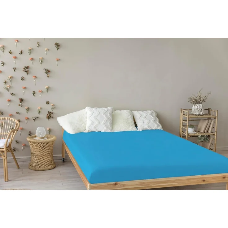 Livessa Spannbettlaken 140x200 cm aus Baumwolle Single-Jersey Stoff 140 g/m², Spannbetttuch/Bettlaken, Oeko-TEX Zertifiziert (M24M05FF9), passt auch für 150x200 cm Matratzen – Bild 5
