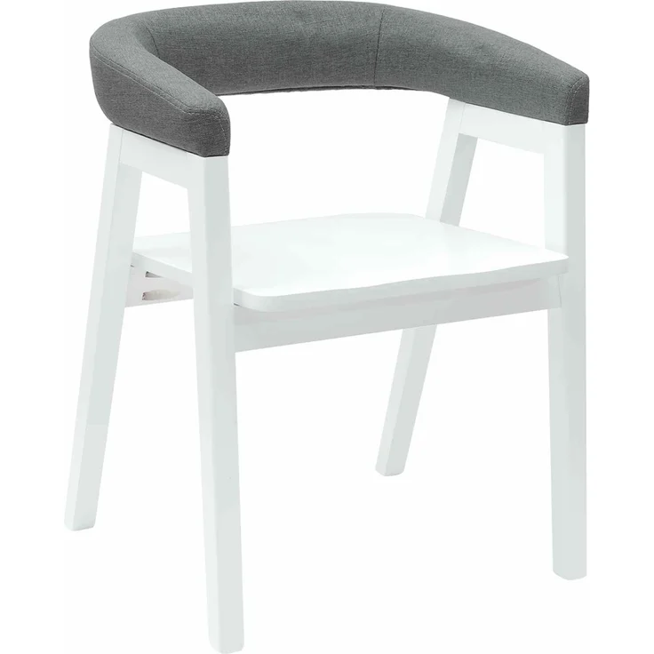 vidaXL Esszimmerstühle 2 pcs Weiß 54 x 57 x 73 cm Massives Gummiholz 42020426 – Bild 3