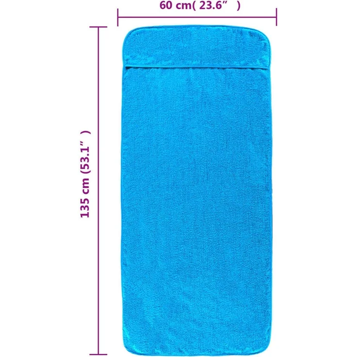 vidaXL Strandtücher 6 Stk. Türkis 60x135 cm Stoff 400 GSM 3157061 – Bild 8