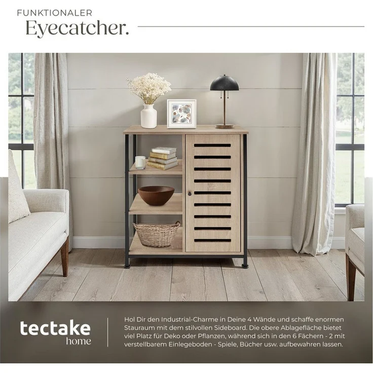 tectake Highboard Sideboard, Industrial Style – Bild 3