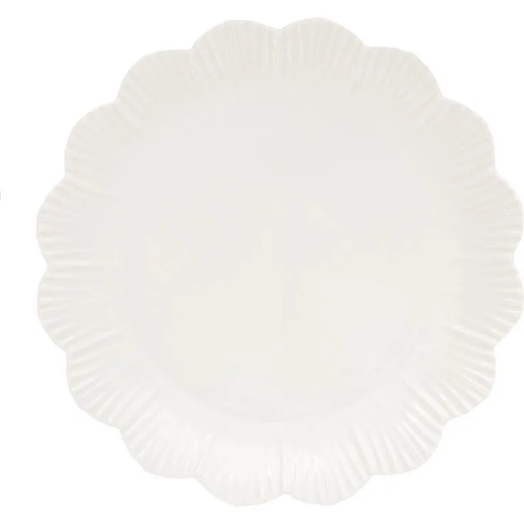 EasyLife Frühstücksteller Fleuri Bianco, Spülmaschinengeeignet, Weiß, Motiv: Blüte
