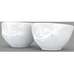 FiftyEight 'Verträumt & Glücklich' Schälchen-Set, 2 Stk., Hartporzellan Weiß, Ø 8,1x5,1 cm