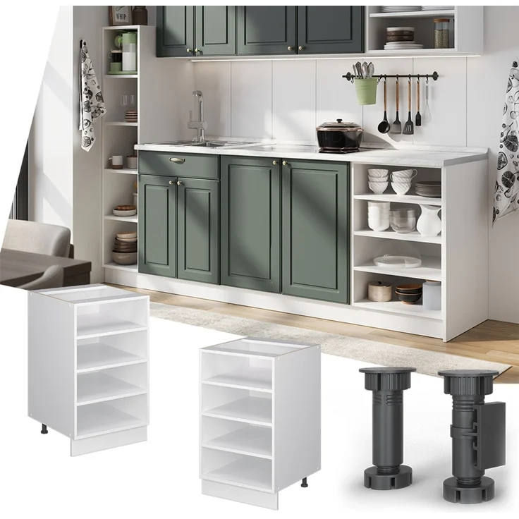 Küchenregal Fame-Line Weiß 50 cm, AP Anthrazit Vicco – Bild 4