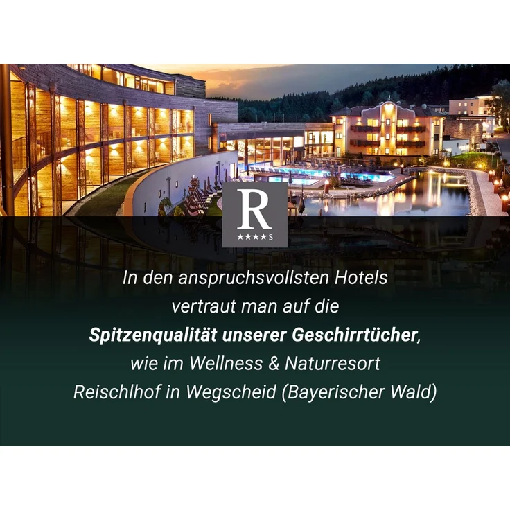 ZOLLNER Geschirrtuch, (Spar-Set, 4-tlg), 50 x 70 cm, 50% Baumwolle, 50% Leinen, vom Hotelwäschespezialisten – Bild 1