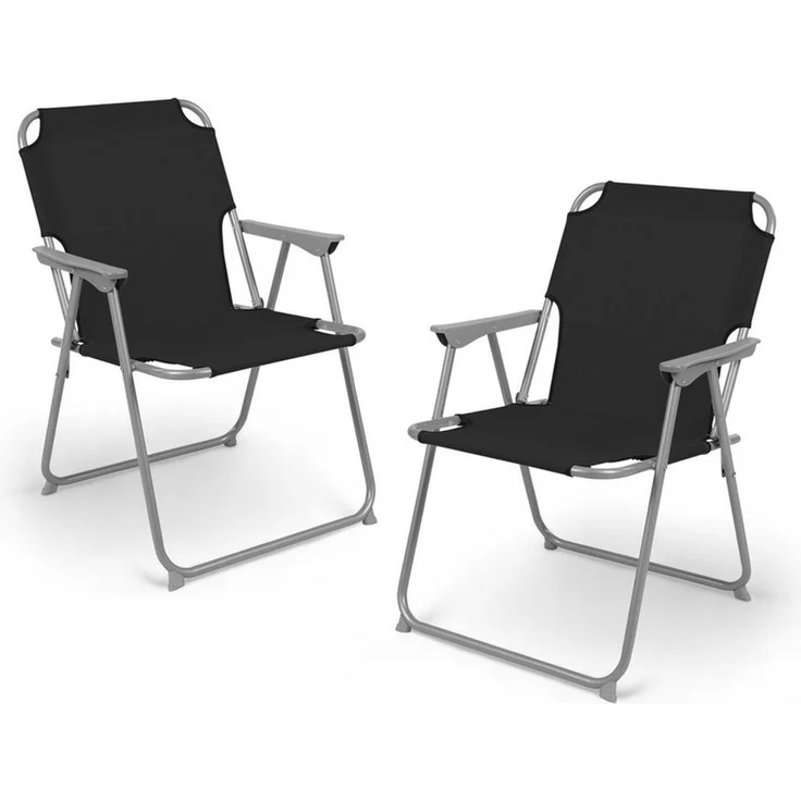 Spetebo Campingstuhl Camping Klappstuhl belastbar bis 120 kg - 2er Set (Anzahl, 1 St), zusammenklappbar