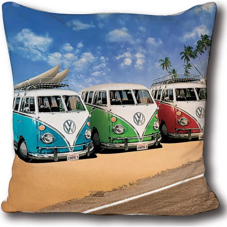 BERONAGE Dekokissen VW Volkswagen Bulli T1 40 x 40 cm Kissen passend zur Bettwäsche 084, kuschelweich – Bild 2