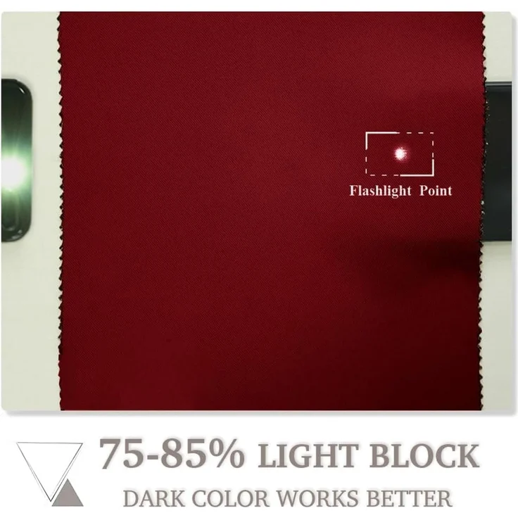 PONY DANCE Vorhang Blickdicht Kräuselband 2er Set H 228 x B 228 cm Extra Breite Gardine für Schienensystem Thermogardinen Hitzeschutz Blackout Curtains Living Room, Rot – Bild 3