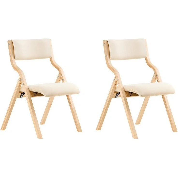 SoBuy Klappstuhl FST40, Küchenstuhl, Esszimmerstuhl, Holzstuhl, Faltbar, Küche, Büro, Küchenstuhl mit gepolsterter Sitzfläche und Lehne – Bild 1