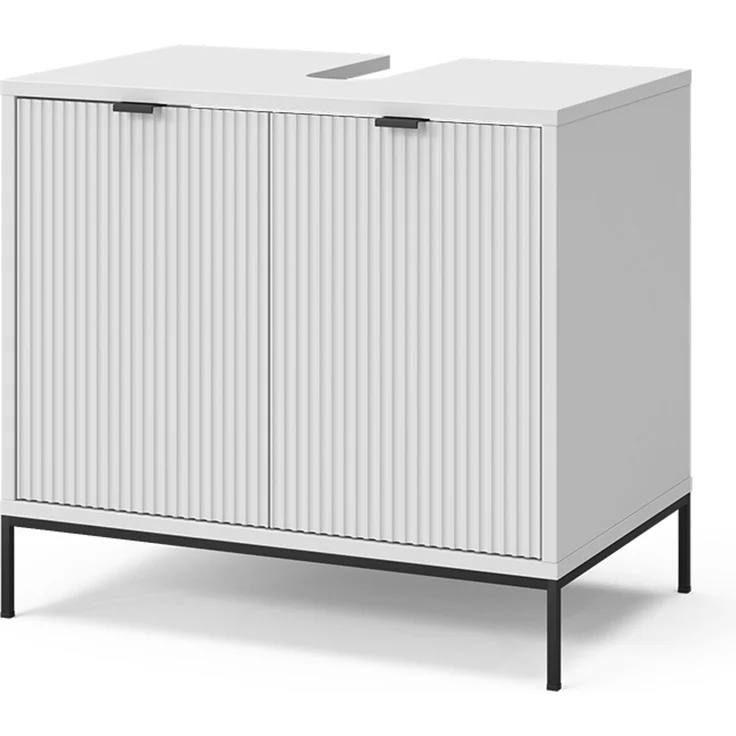 Waschtischunterschrank Eliza Weiß 70 x 63 cm mit 2 Türen Vicco – Bild 1