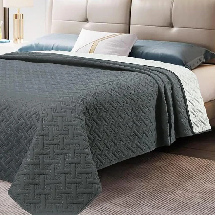 Woltu Tagesdecke, Bettüberwurf, aus Mikrofaser, Überwurfdecke für Bett – Bild 1