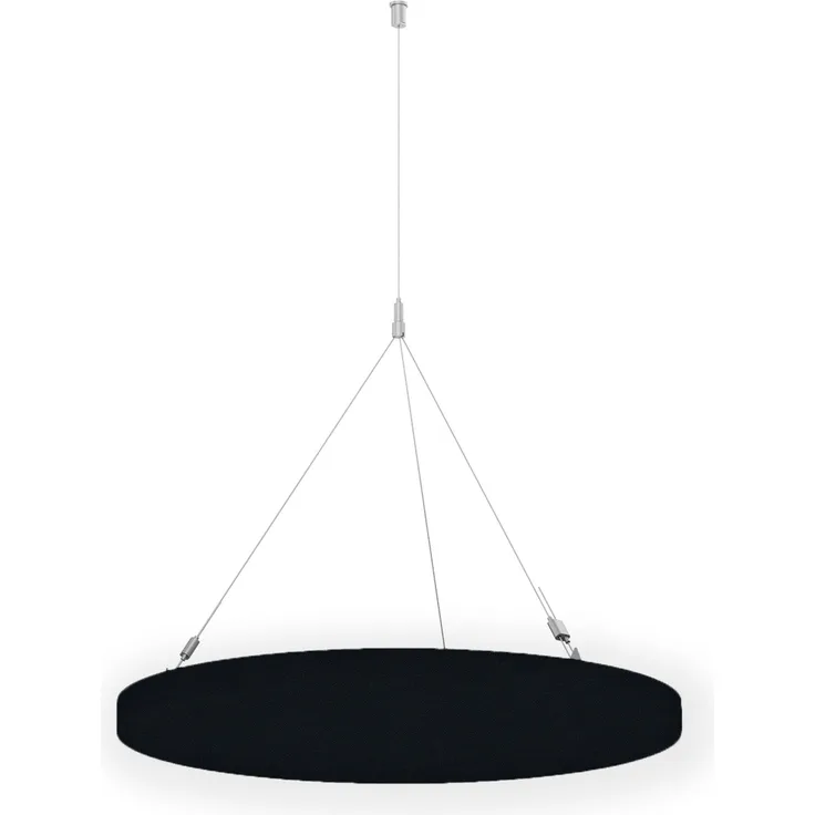 Rheinland Möbel FocusWall DAR06 – Runder Akustik-Deckenabsorber Ø 60 cm in Stofffarbe Havana inkl. Chrom-Stahlseilen - Made in Germany - Klasse A, Stoffbezug, schwer entflammbar