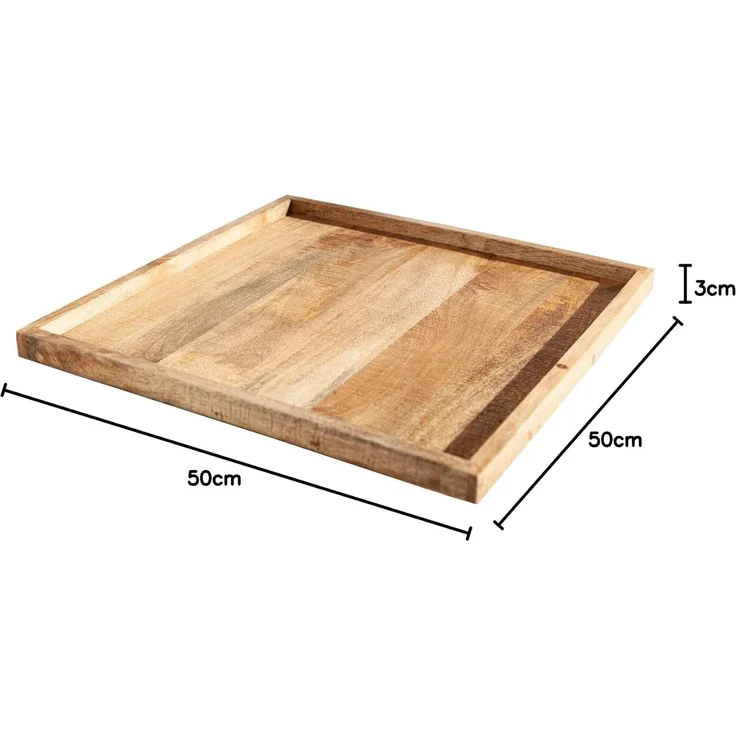 riess-ambiente Dekotablett MAKASSAR 50cm natur, aus Massivholz – Bild 10