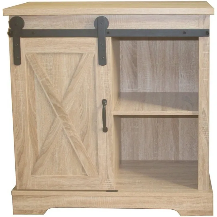 HTI-Living Kommode Kommode mit Schiebetür Thekla Landhaus Sonoma (Stück, 1 St, 1 Schrank ohne Dekoration), Sideboard Buffetschrank