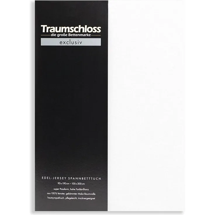 Traumschloss Spannbettlaken Exclusiv, Jersey, Gummizug: rundum, (1 Stück), 150g/m², 100% gekämmte Mako Baumwolle