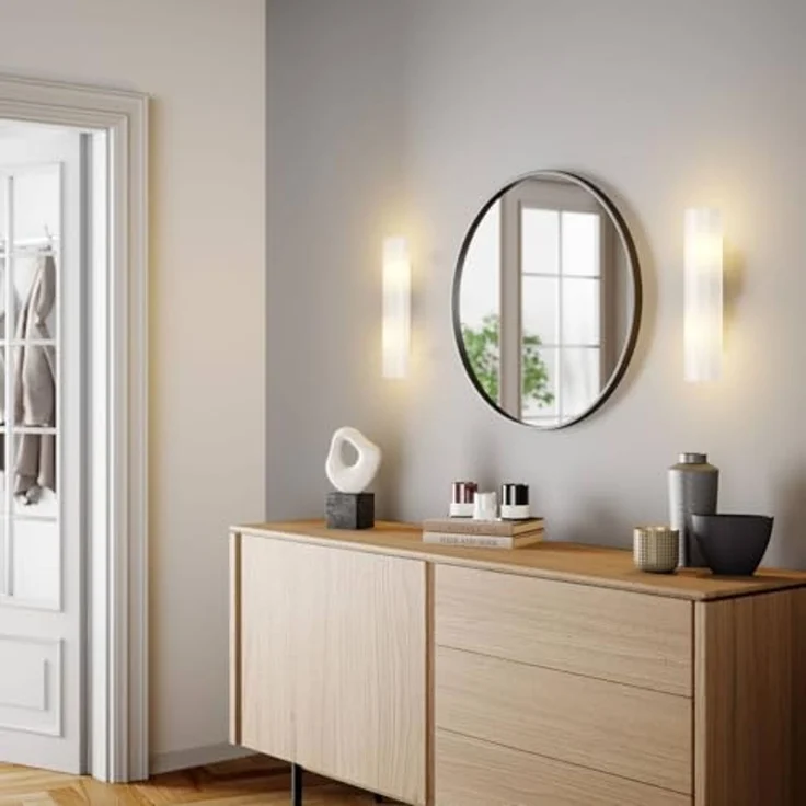 Lindby Wandleuchte Ophelia, Glas Weiß IP20, 2 x 10 W LED – Bild 3