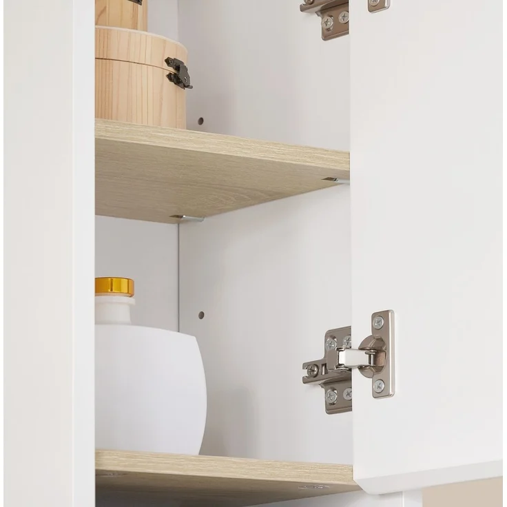 SoBuy BZR34-WN Badezimmer-Hochschrank, MDF, Lackiert, Weiß, 20 x 180 x 20 cm – Bild 5