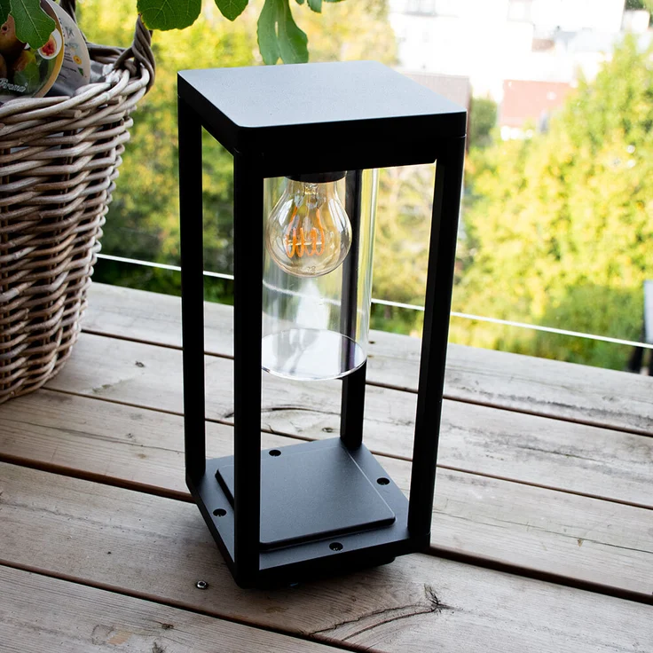 Stehleuchte, ALU, schwarz-matt, klar, H 35 cm – Bild 9