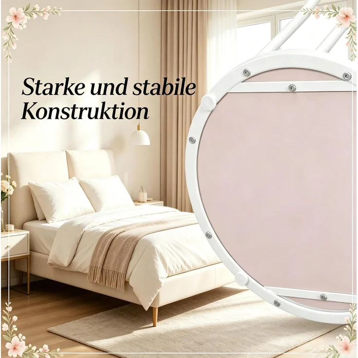 Garderobenständer 41 x 175 x 41 cm aus Metall mit 12 Haken und Aufbewahrungskorb, Weiß – Bild 6