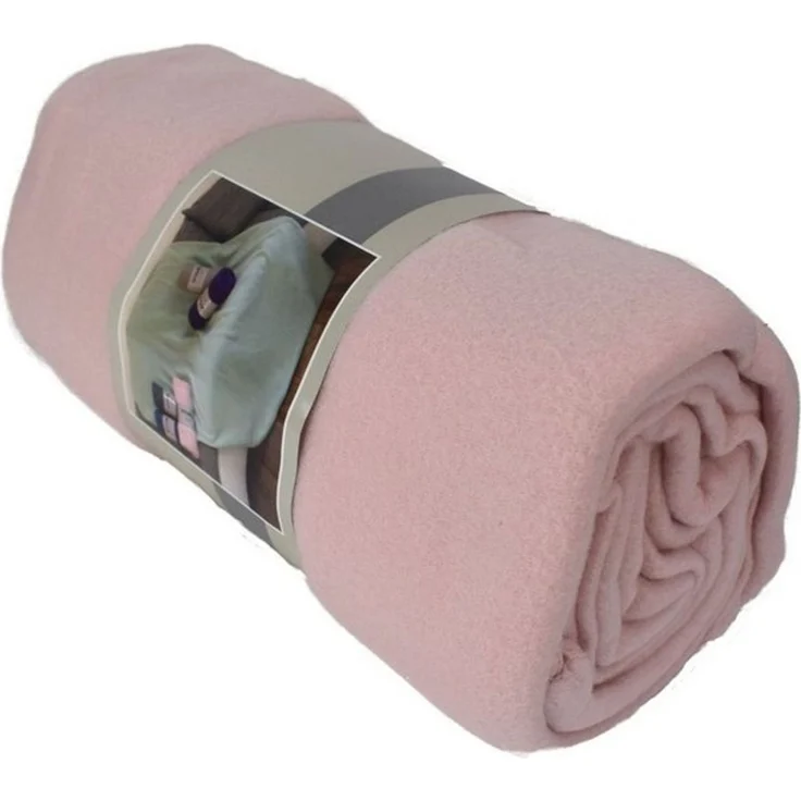 Fleecedecke Polarfleece versch. Unifarben 130x170cm Wohndecke Schlafdecke Decke lachs – Bild 2
