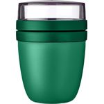 Mepal | Lunchpot Ellipse | praktischer Joghurt- & Müslibecher | Unterteilung für Joghurt & Müsli | gefrierschrank-, mikrowellen- & spülmaschinengeeignet | 500 ml + 200 ml | Vivid Green