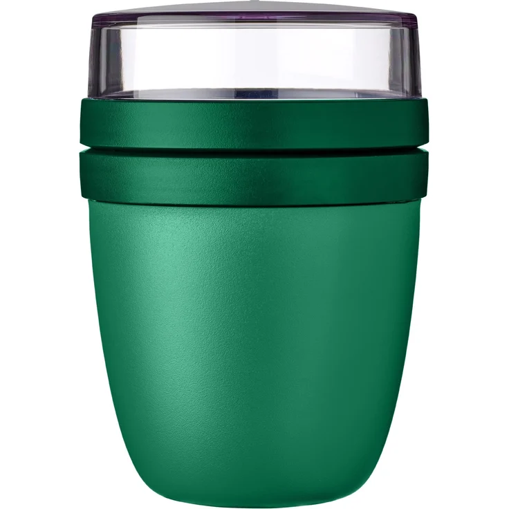 Mepal | Lunchpot Ellipse | praktischer Joghurt- & Müslibecher | Unterteilung für Joghurt & Müsli | gefrierschrank-, mikrowellen- & spülmaschinengeeignet | 500 ml + 200 ml | Vivid Green – Bild 1