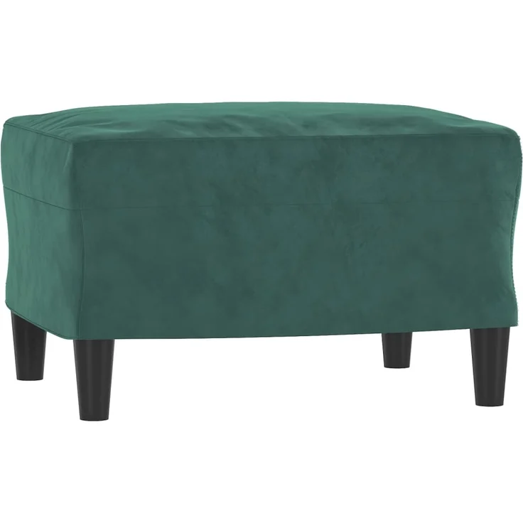 vidaXL Sessel mit Hocker Dunkelgrün 60 cm Samt 3201047 – Bild 4