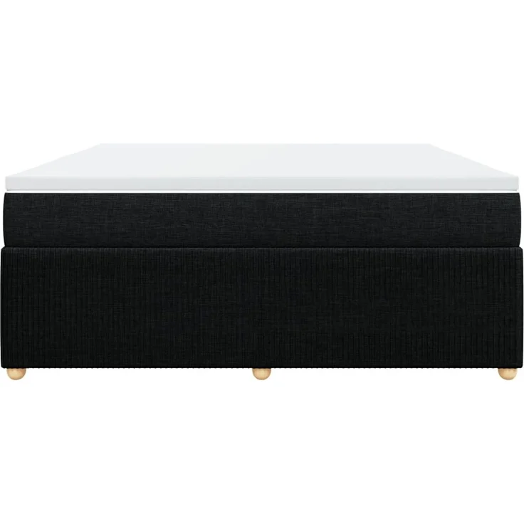 vidaXL Boxspringbett mit Matratze Schwarz 180x200 cm Stoff 3285590 – Bild 4