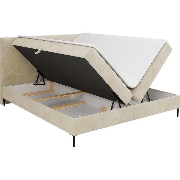 Boxspringbett Prilata (Farbe: Polo 877, Größe: 140x200) – Bild 4