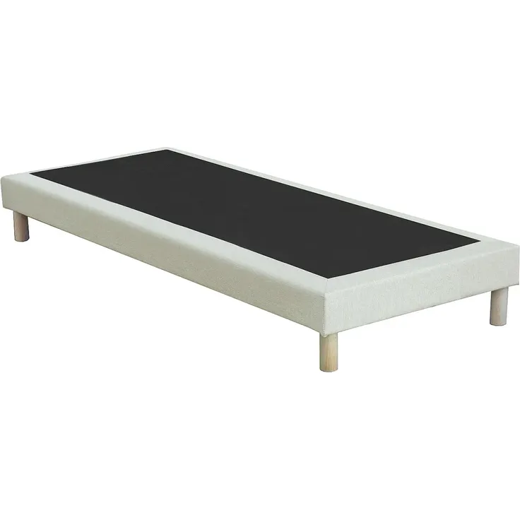 Vente-unique - KOZANI Lattenrost und Bettrahmen Stoff Beige - B 90 cm x H 23 cm x L 190 cm – Bild 2