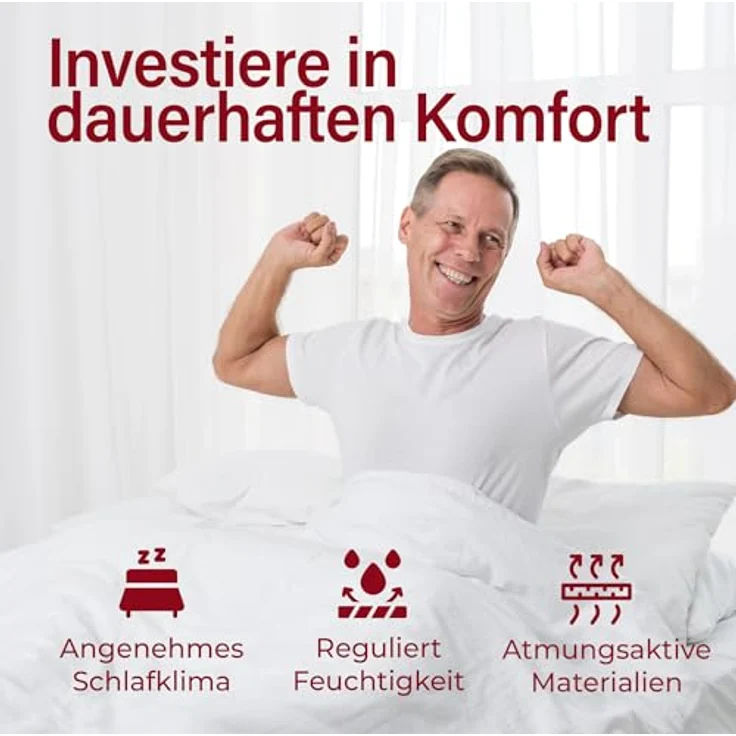 EVAN BROWNS Matratzentopper DUO, 7-Zonen Komfort 80 x 200 cm, 7 cm hoch, Memory Foam, wahlweise H2/H3, waschbarer Bezug – Bild 7