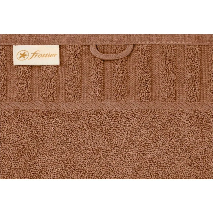 Duschtuch uni taupe 70 x 140 cm – Bild 2