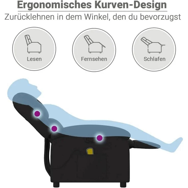 Massagesessel mit verstellbarer Rückenlehne und – Bild 4