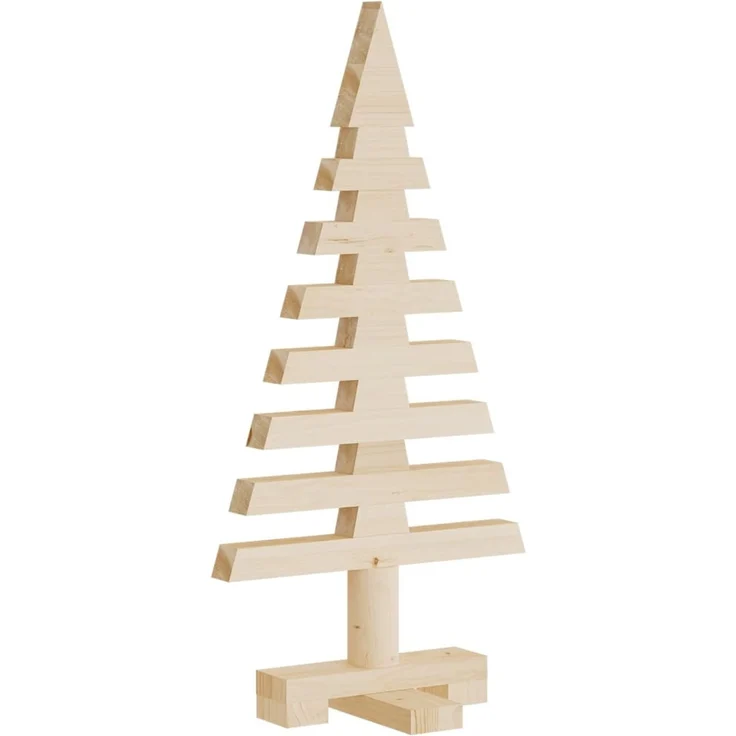 vidaXL Weihnachtsbaum Holz zum Schmücken 60 cm Massivholz Kiefer 357993 – Bild 2