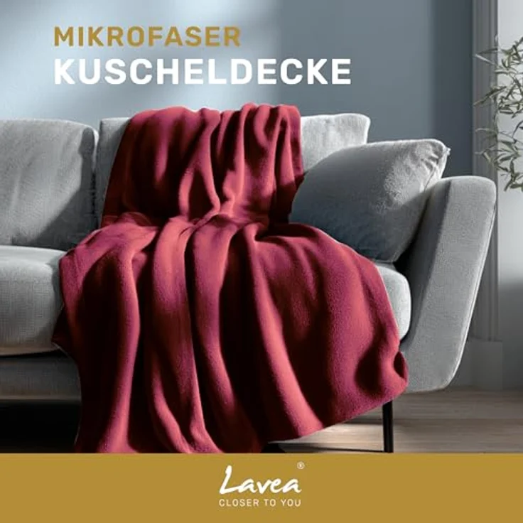 Wohndecke Kuscheldecke, Fleecedecke, Wolldecke flauschig und weich, Lavea, Sofadecke, Atmungsaktiv & Hautfreundlich, Decke – Bild 2