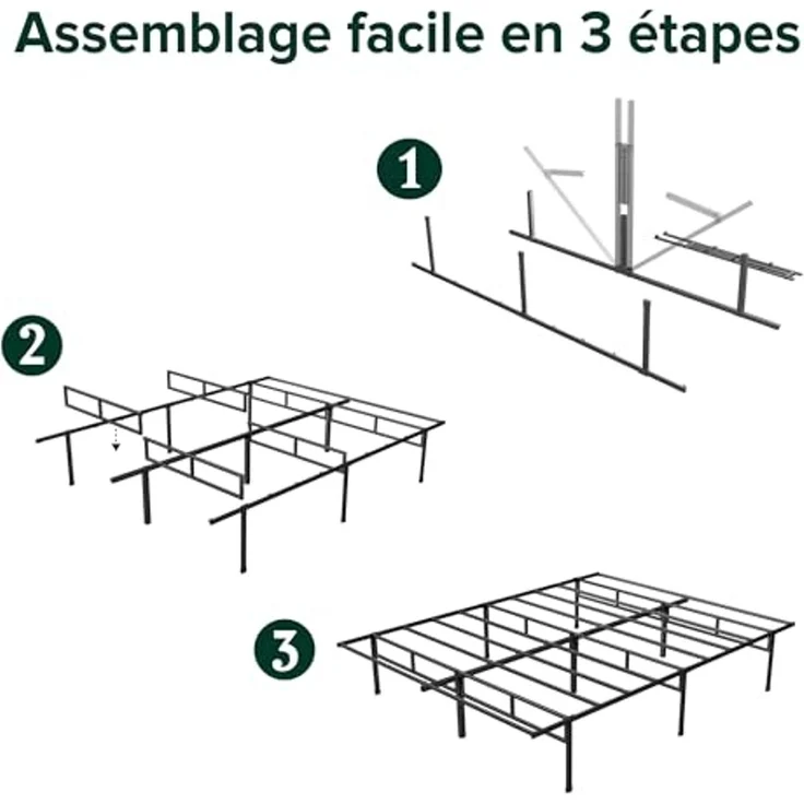 Zinus Justin Bett 140x190 cm – 36 cm Höhe mit Stauraum unter dem Bett – Plattformbett aus Metall – Schwarz – Bild 5