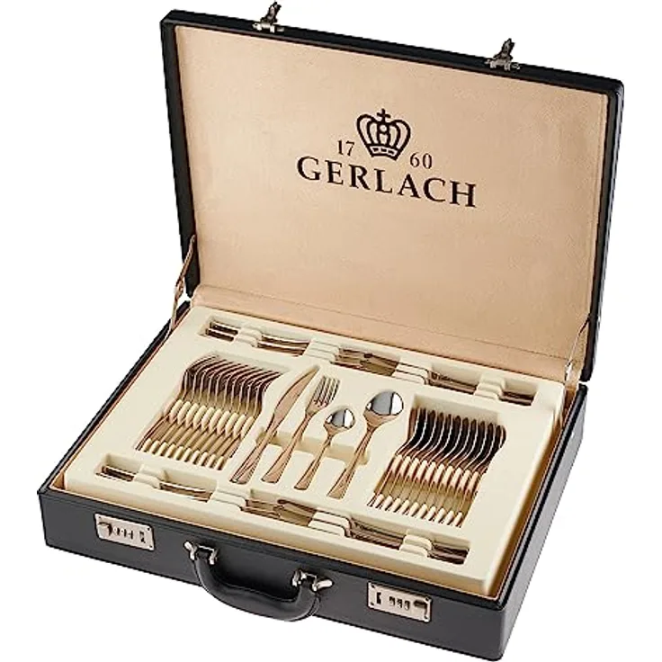 Mondex Besteckset Valor, 68-teilig, Silber, rostfreier Edelstahl, spülmaschinenfest, für 12 Personen