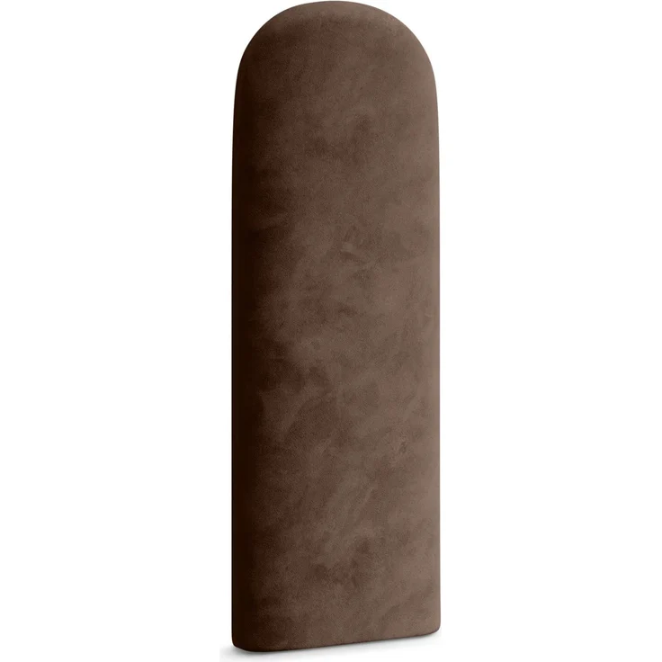 Muralo Polsterpaneel ovales WANDPOLSTER Wandkissen Bettkopfteil Wandpaneel Schlafzimmer Wohnzimmer Bett Lendekissen Modern Luxus Gepolstert Polster Paneel (Braun, 30x80 cm)