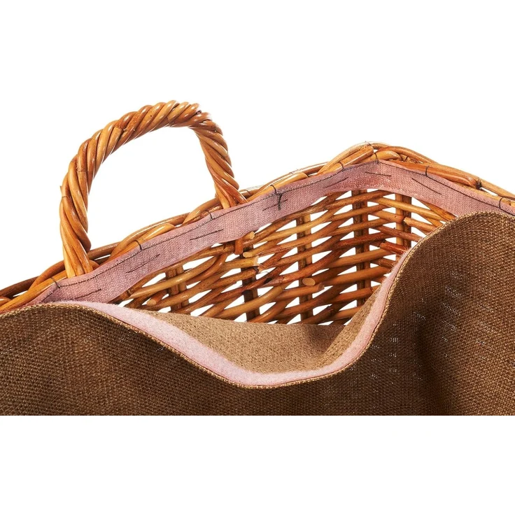 Kobolo Kaminholzkorb Holzkorb Rattan lacak mit abnehmbarem Leinenstoff – Bild 5