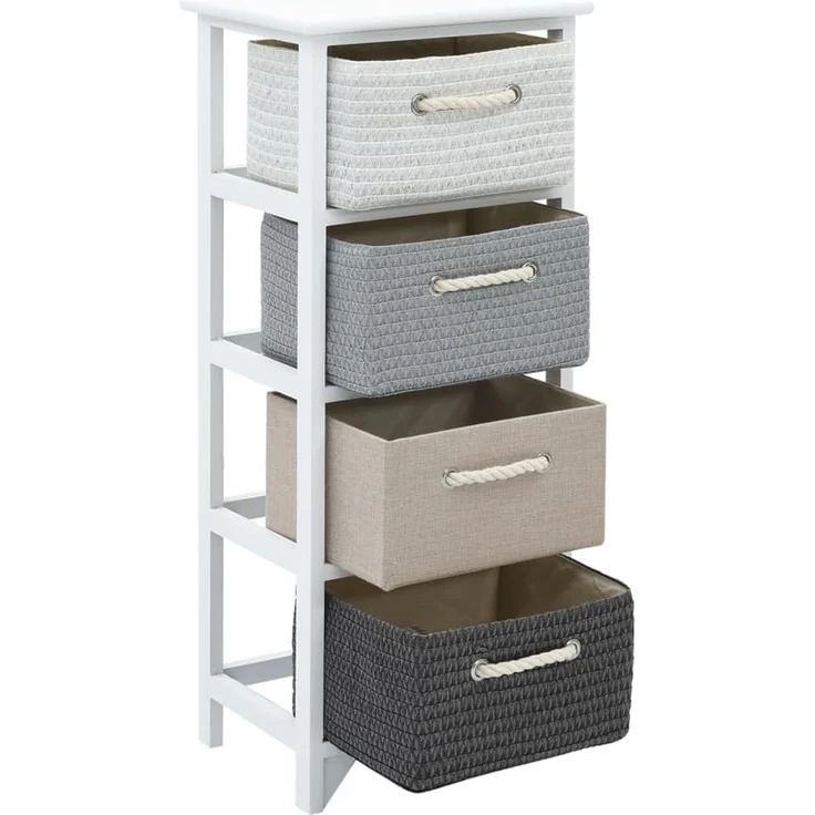 vidaXL Kommode 4 Schubladen Holz 35 x 27 x 86 cm (B x T x H) – Bild 4