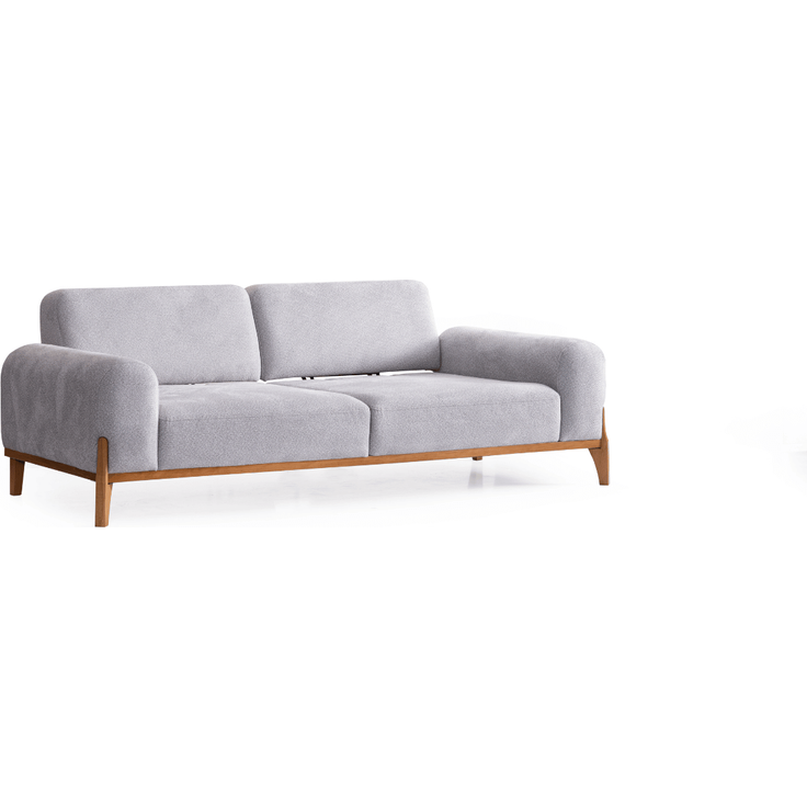 Sitzgruppe/Sofa Set - Wohnzimmergarnitur "Bluebell" 3+3+1+1-Hellblau/Grau – Bild 8