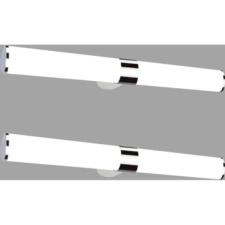 Nettlife LED Spiegelleuchte Bad Spiegellampe Badleuchte Chrom Wandlampe, LED fest integriert, Neutralweiß, Keller Küche