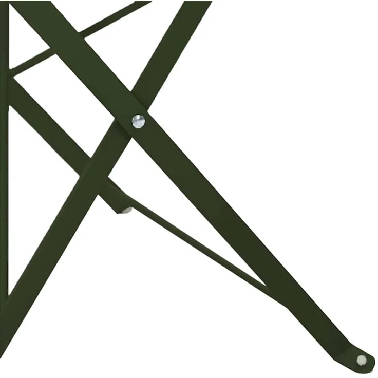 vidaXL Gartenklappstuhl 2 pcs Grün 42 x 46 x 82cm Metall 42002955 – Bild 7