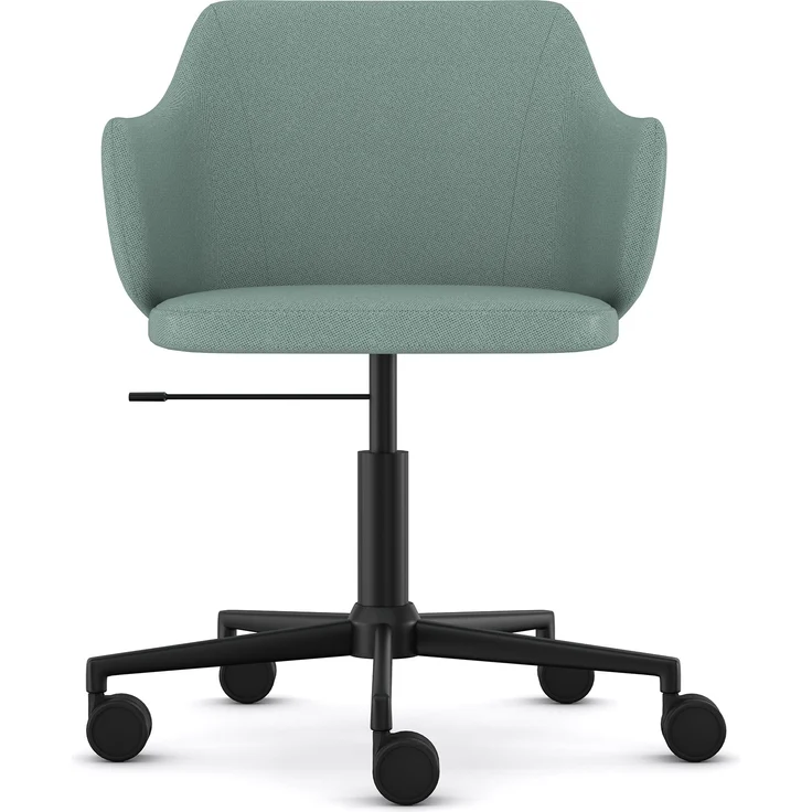 ASSMANN Schalenstuhl Consento Triest gepolstert mit Rollen Grün 56x58x79cm Metall Textil – Bild 4